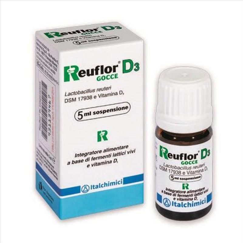 Italchimici Reuflor D3 Gocce Integratore Alimentare Di Fermenti Lattici, 5ml