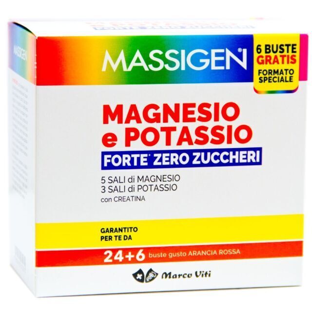 Massigen Magnesio Potassio Forte Zero Zuccheri Integratore Alimentare Gusto...