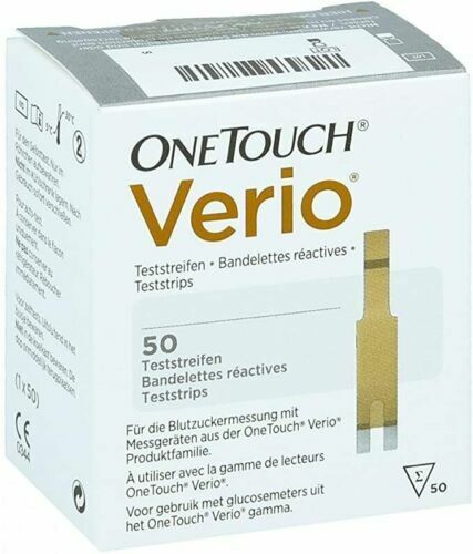 50 ONE TOUCH VERIO strisce reattive diabete test glucosio scadenza: 09-2024