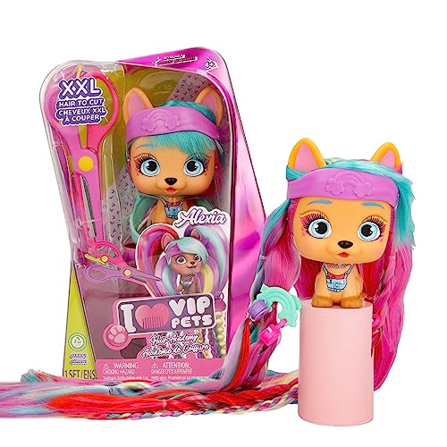Vip Pets Hair Academy Lady Gigi - Collezionabili Cagnolini Con I Capelli Xxl Per Acconciare, Tagliare E Fare Extension Di Capelli, Ottimale Per Bambin