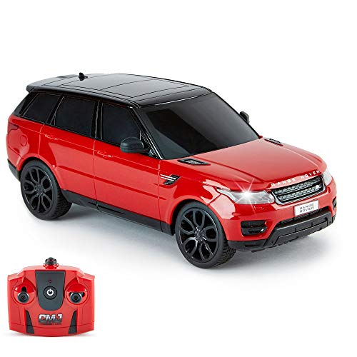 Cmj Rc Cars Range Rover Sport Remote Control Car Scala 1:24 Con Luci Led Funzionanti, Supercar Radiocomandata (Rosso)