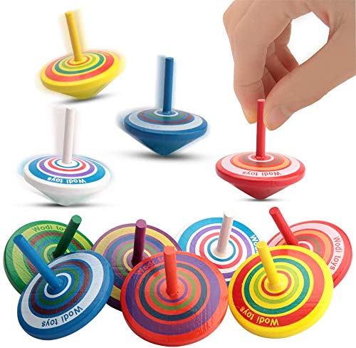 15 Trottola Per Bambini Scaffali In Legno Come Regali Per Feste Di Compleanno Per Bambini O Per Gli Ospiti Piccoli Regali(Colore Casuale)