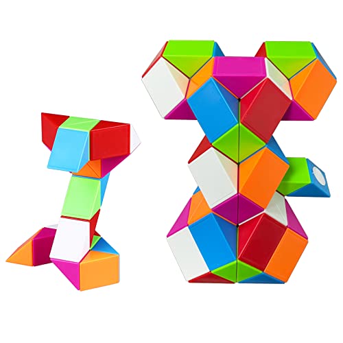 Eachhaha Serpente Magico 24 Segmenti Snake Puzzle Giochi-Materiali Di Alta Qualità - Resistenti E Durevoli - Posizionamento Accurato-Fidgets Snake Toy