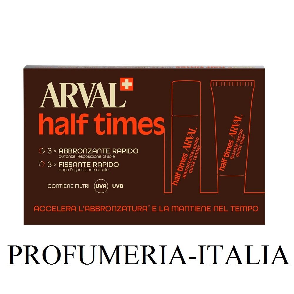 ARVAL HALF TIMES FIALE Abbronzante rapido 3x10 ml + Fissante rapido 3x10 ml