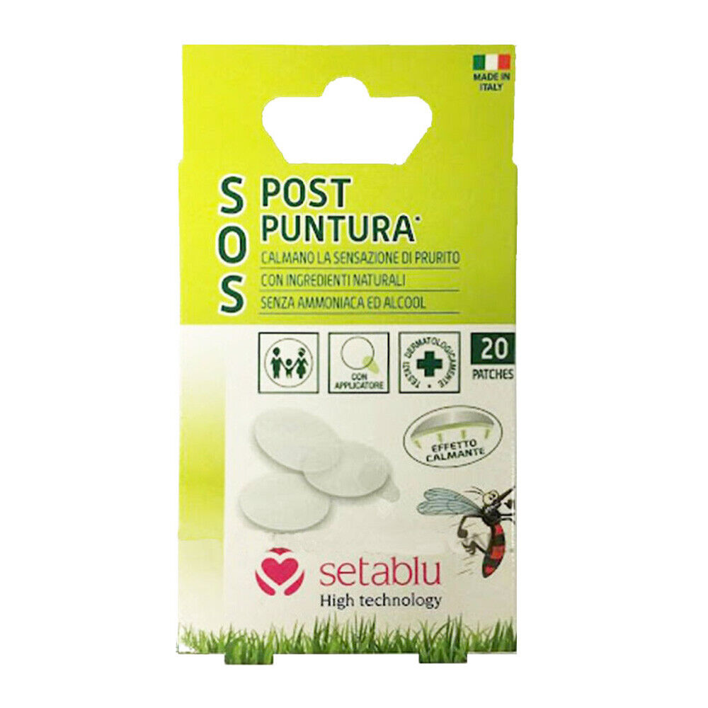 Seta Blu Patches Post Puntura Cerotti Senza Ammoniaca 20pz
