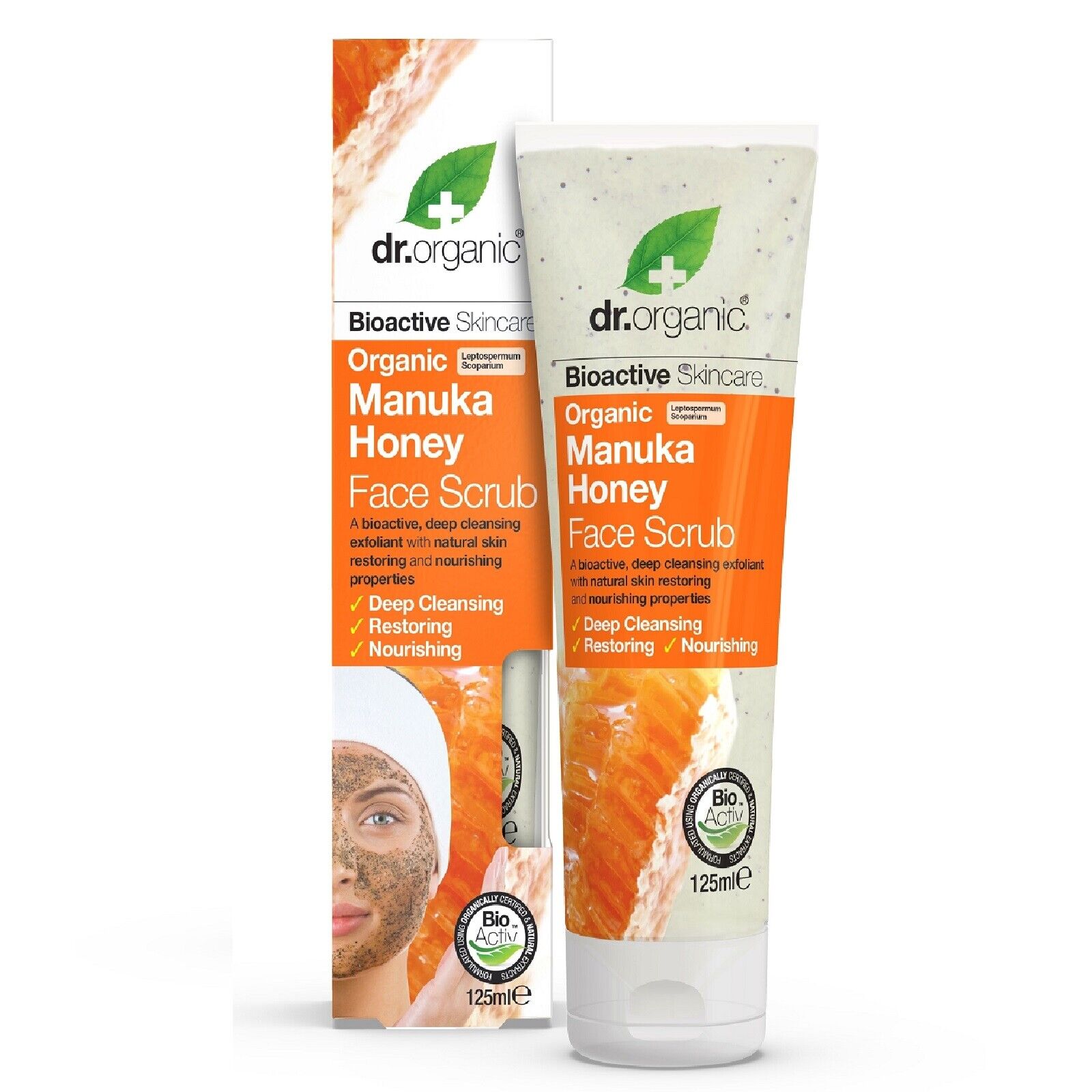 Scrub Viso Manuka Honey Face Scrub 125 ml Dr. Organic