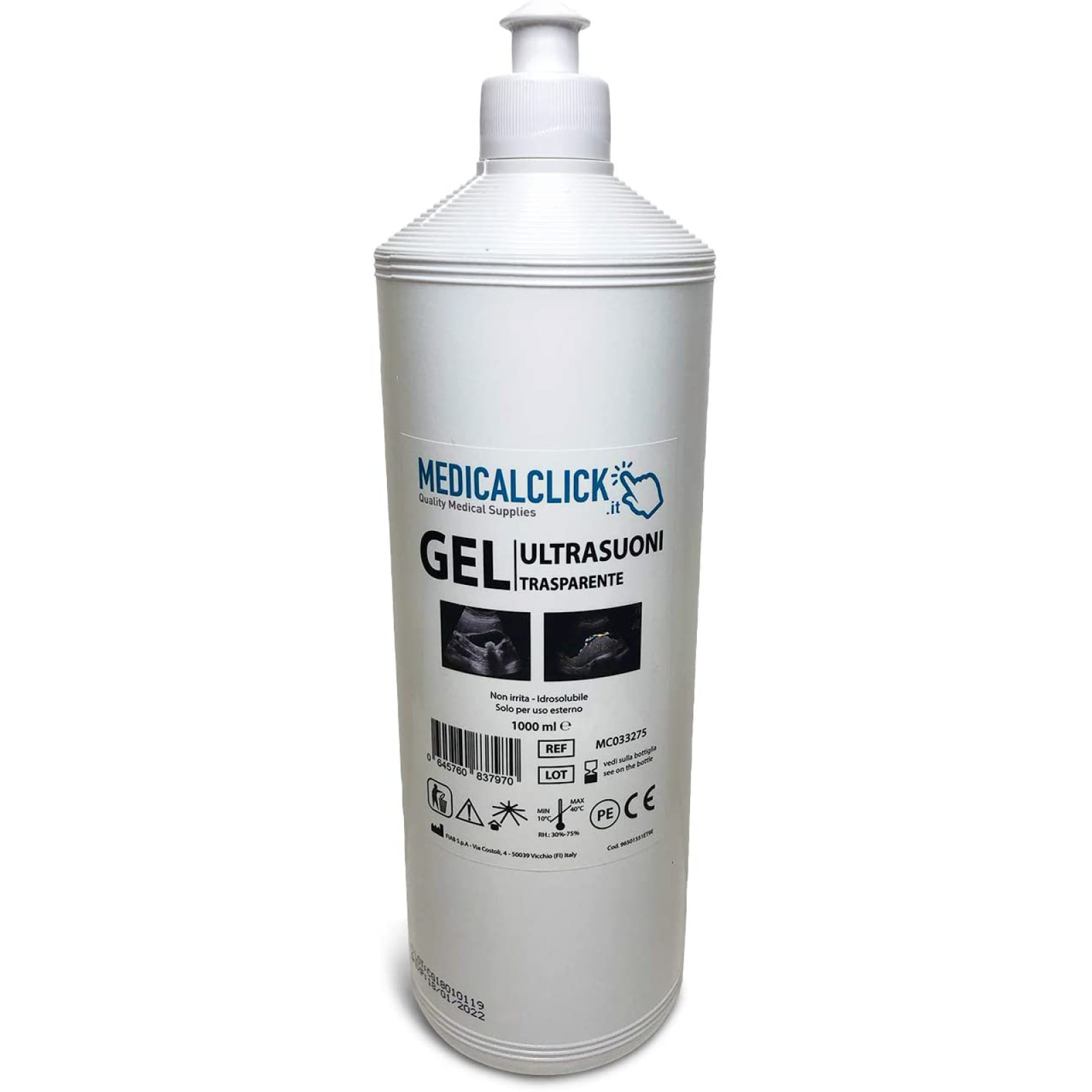 Gel ecografico ultrasuoni laser IPL diagnostica trasparente 1 L per ecografia