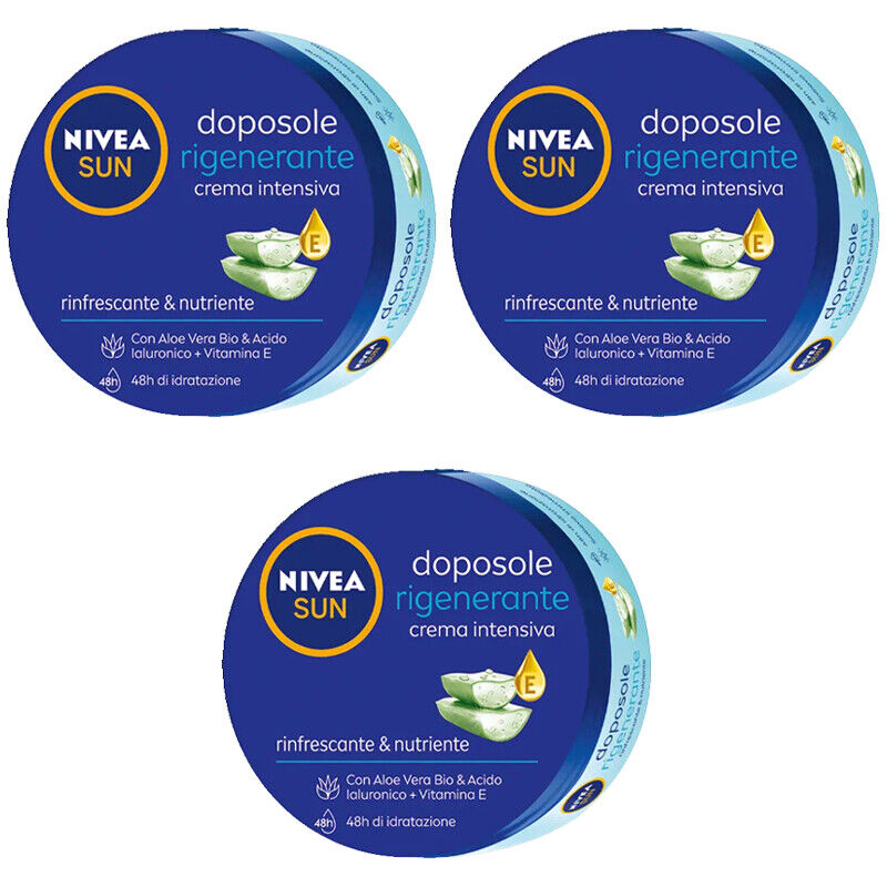 NIVEA SUN Doposole Rigenerante con Aloe Vera e Acido Ialuronico 300ml - pz3