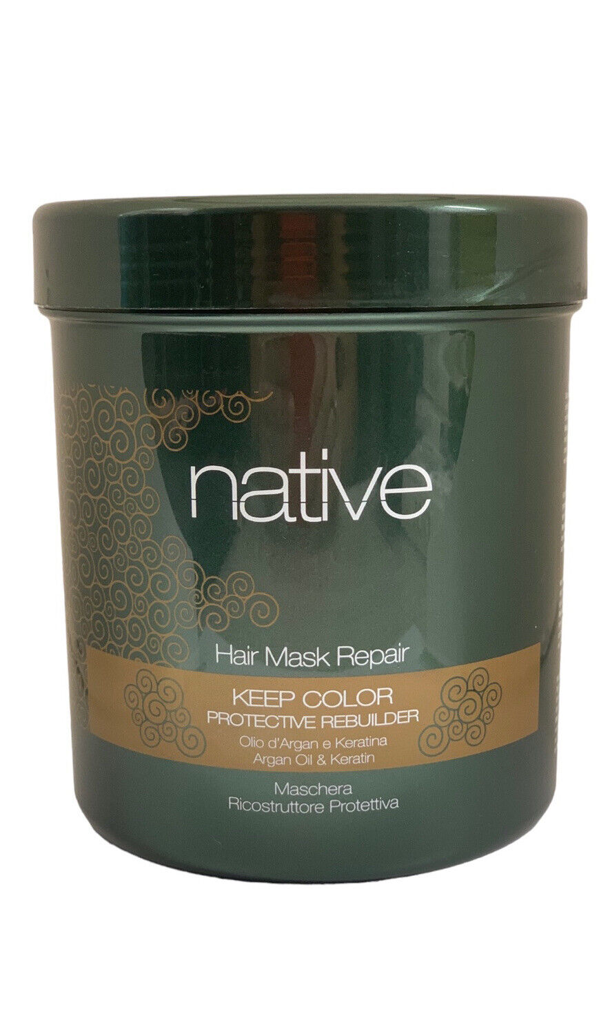 Native Maschera Per Capelli Ristrutturante CHERATINA E OLIO ARGAN 1LT Edelstein