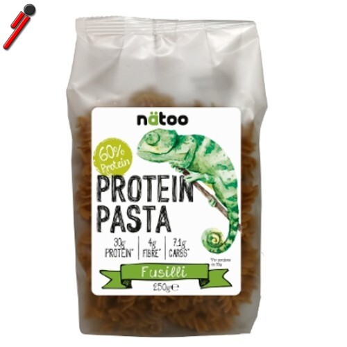 Natoo, Protein Pasta, Fusilli 250 g Pasta ad alto contenuto di proteine.
