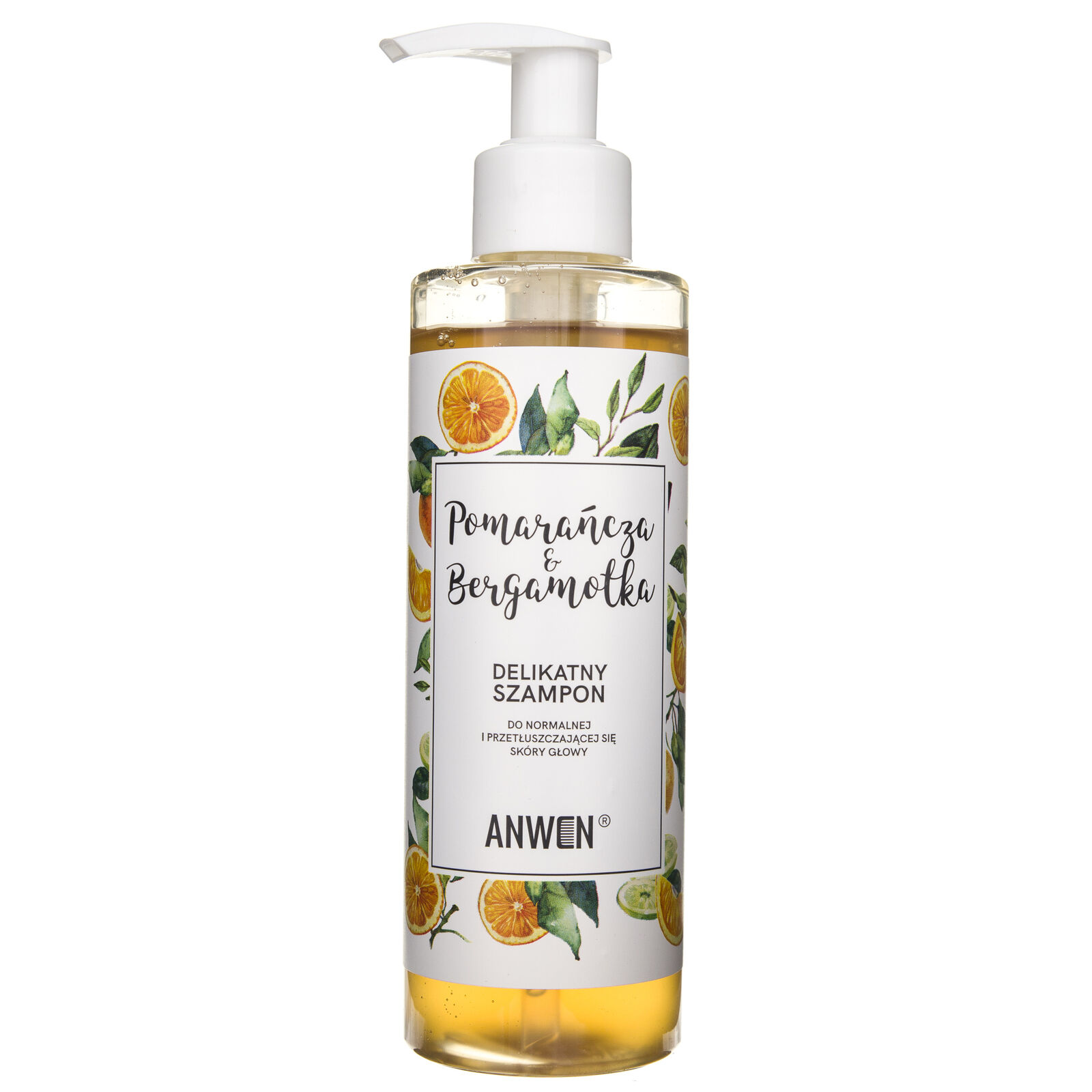 Anwen Shampoo per cuoio capelluto normale e grasso Arancio e Bergamotto, 200 ml