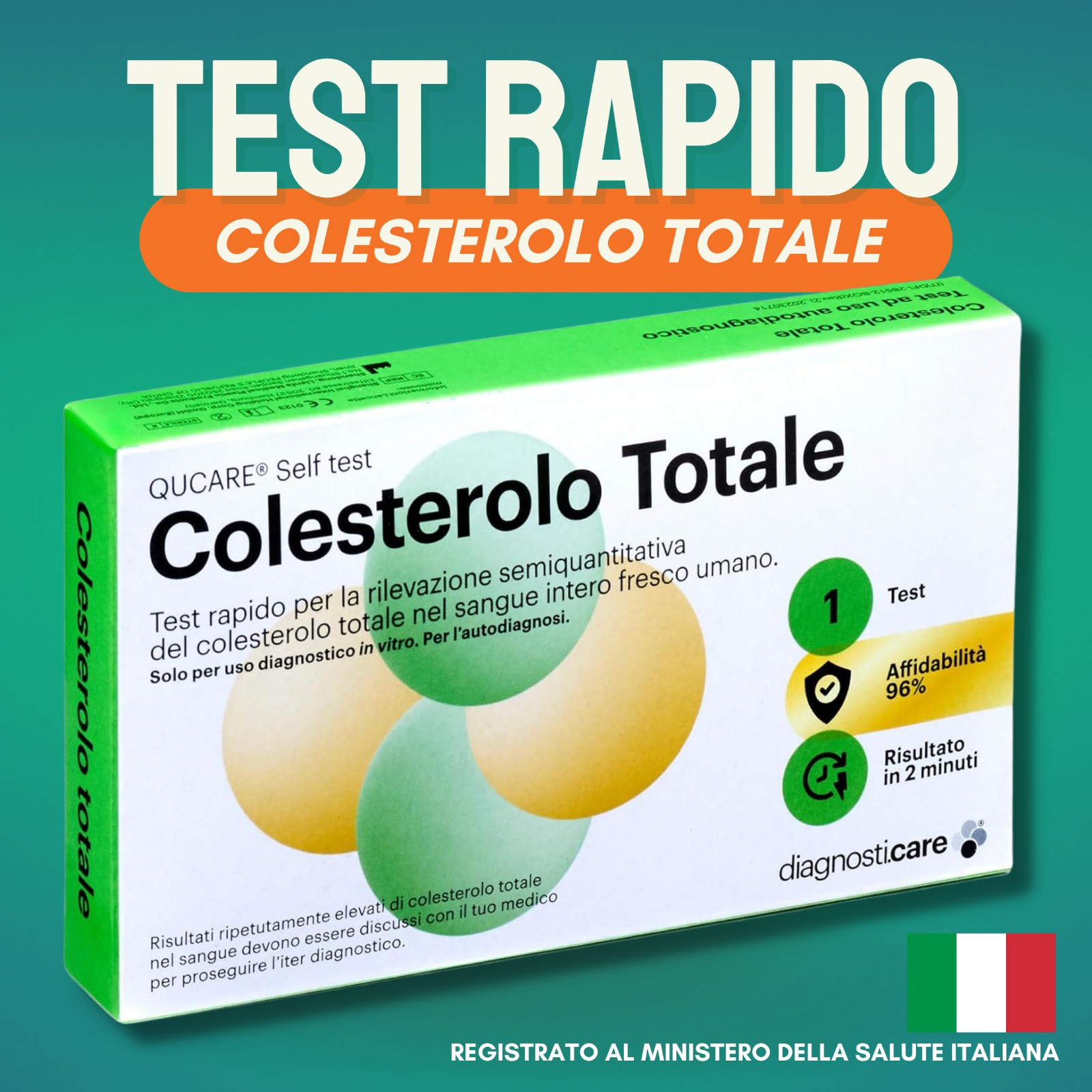 Misuratore del Colesterolo Totale certificato - Test colesterolo fai da te