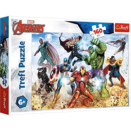 Trefl 916 15368 Bereit, Die Welt Zu Retten, Marvel Avengers Ea 160 Teile, Für Kinder Ab 6 Jahren 160Pcs, Coloured