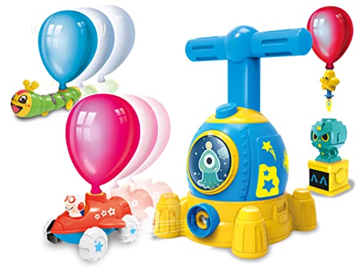 Teorema 67288 - Giocattolo Gonfia Palloncini Per Auto, Gonfia E Lancia Il Palloncino, Con 12 Palloncini Inclusi, Auto Alimentate A Palloncino, Con Acc