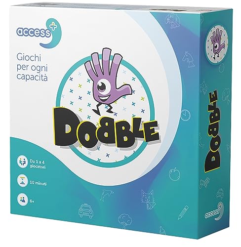 Asmodee - Dobble Access +, Gioco Da Tavolo Concepito Per Persone Con Disturbi Cognitivi, 1-4 Giocatori, 6+ Anni, Edizione In Italiano