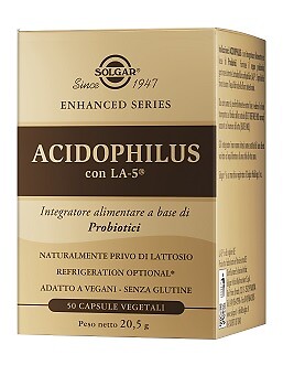 ACIDOPHILUS INTEGRATORE ALIMENTARE SOLGAR A BASE DI PROBIOTICI, FAVORISCE L'EQUI