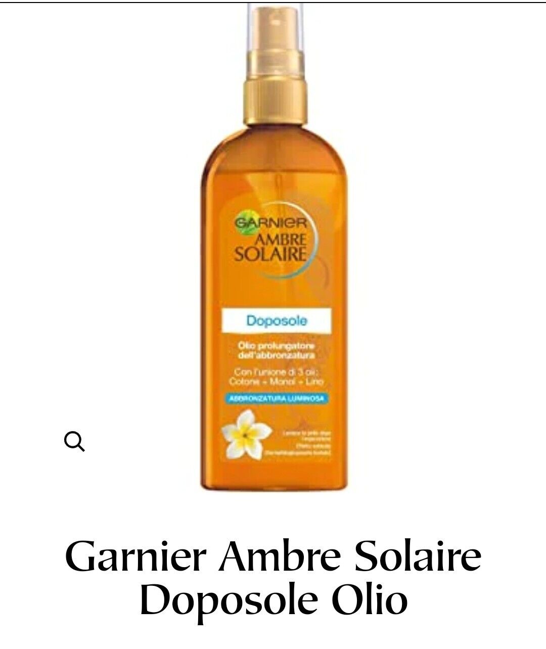 Olio Doposole Garnier Prolungatore Abbronzatura Con Oli Cotone+Monoi+Lino 150ml