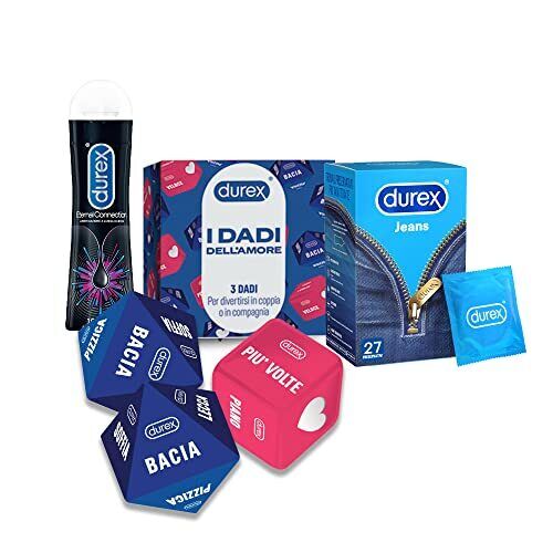 Durex Jeans x27 + Gel Eternal 100ml + Durex Dadi