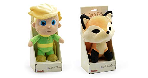 Il Piccolo Principe - Peluches Personaggi Del Film Il Piccolo Principe 24 Centimetri E La Volpe 20 Centimetri - Qualità Super Morbida (Pack Il Piccolo