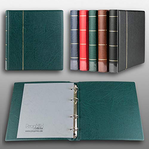 Prophila Kobra Ringbinder For Coins, Banknotes, Postcards, First Day Sheets, Green