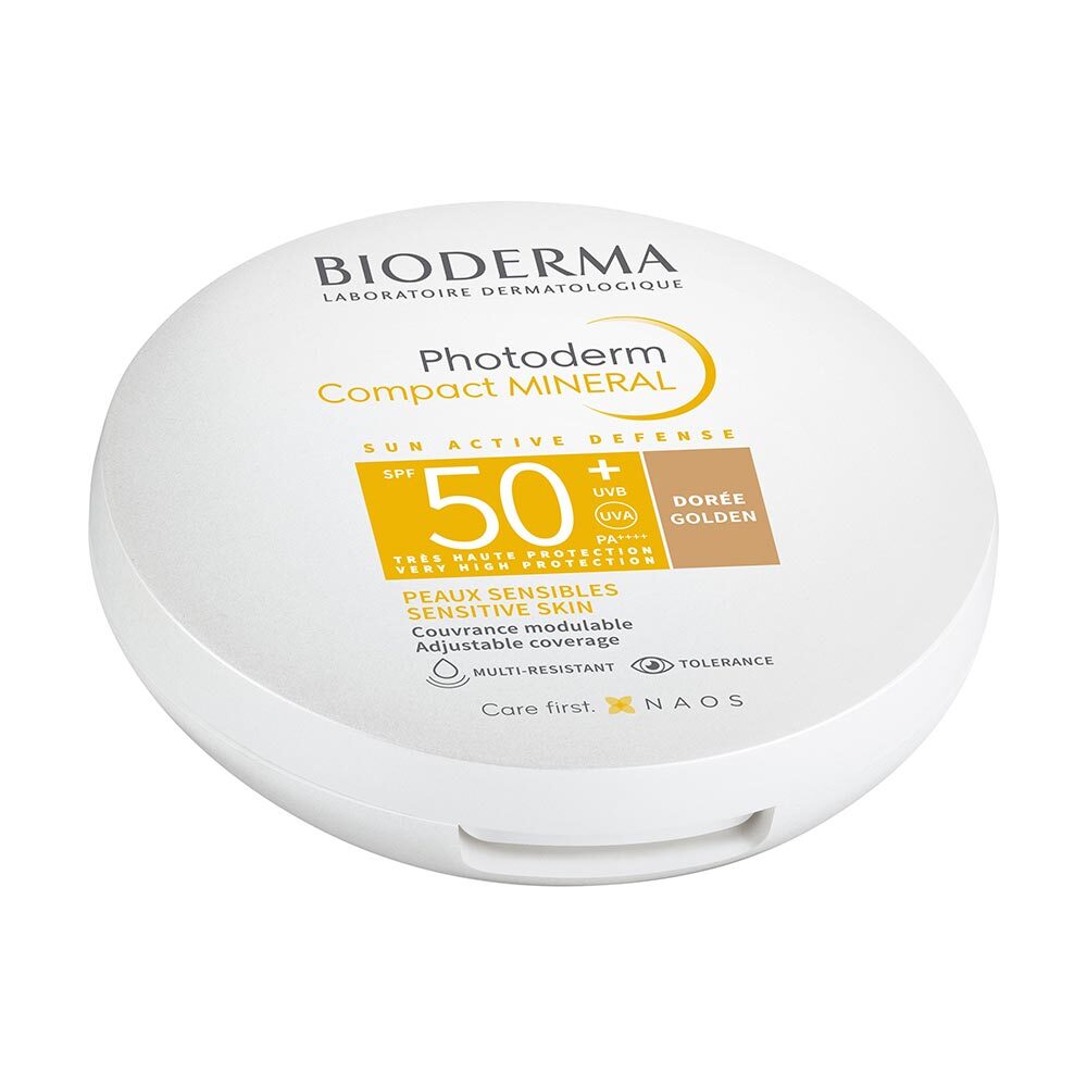 Bioderma Photoderm - Compact Mineral Protezione Colorata SPF50+ Dorée, 10g