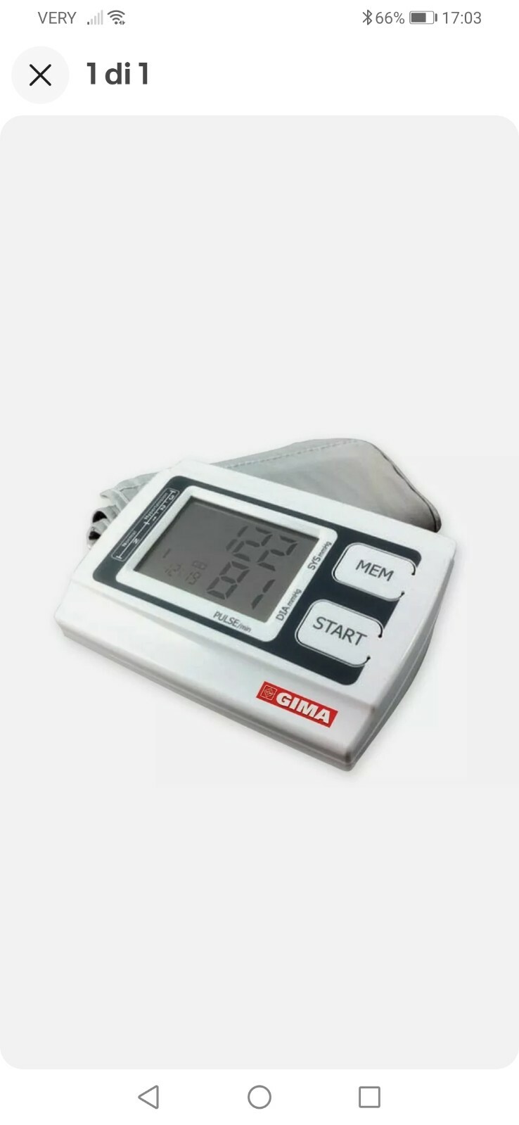 Gima KD-558 Sfigmomanometro Digitale Automatico Smart, da Braccio
