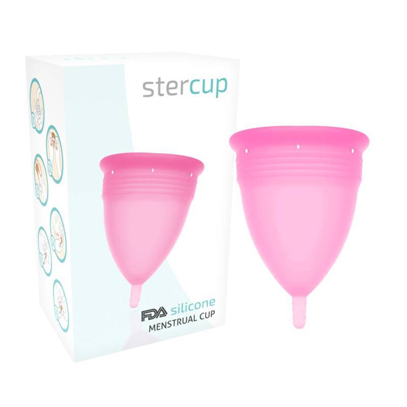 STERCUP MENSTRUAL CUP SIZE L PINK COLOR FDA SILICONE