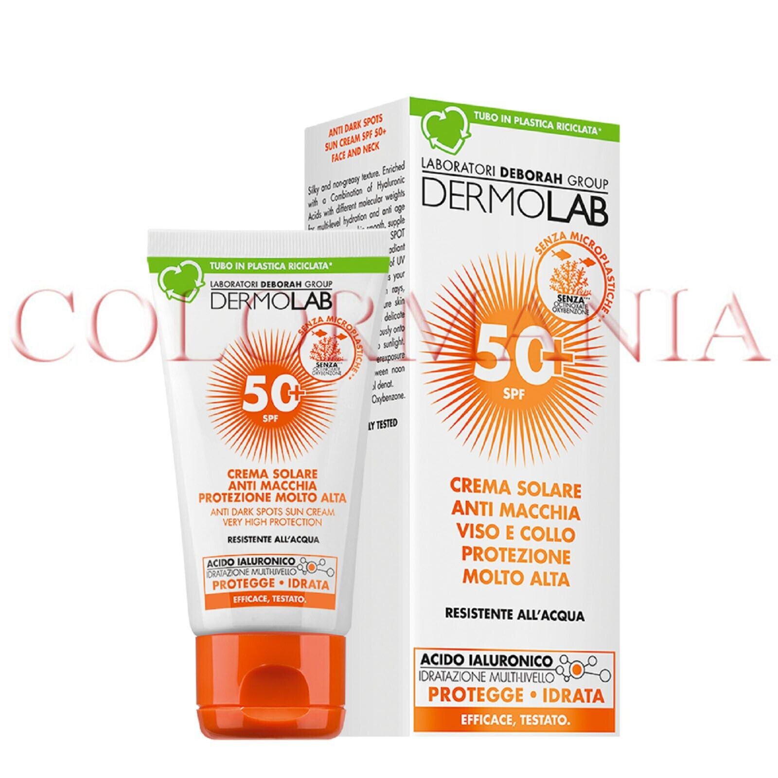 DERMOLAB CREMA SOLARE ANTIRUGHE ANTI MACCHIA PROTEZIONE MOLTO ALTA SPF 50+