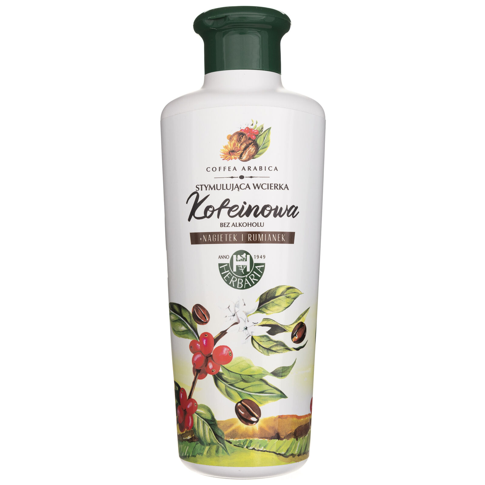 Erbaria Banfi Strofinamento alla caffeina senza Calendula e Camomilla, 250 ml