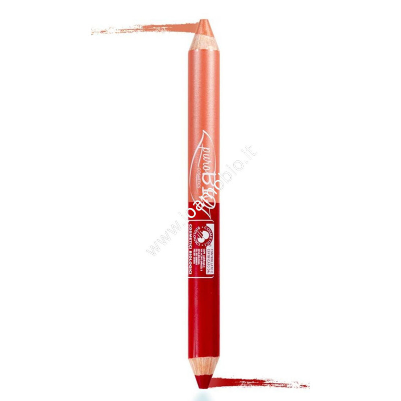Matitone Rossetto Duo DAY & NIGHT 01 Rosa Corallo / Rosso Ciliegia - PuroBio