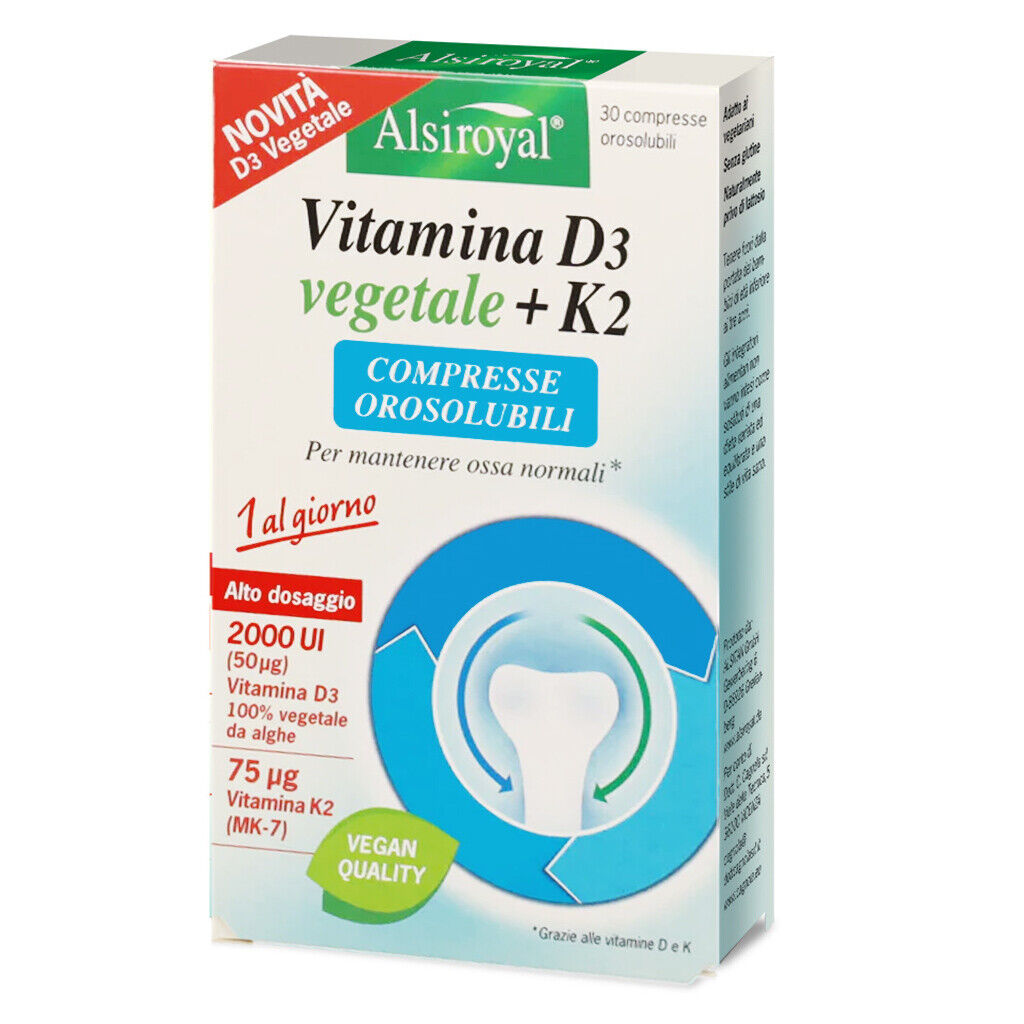 CAGNOLA ALSIROYAL VITAMINA D3 VEGETALE + K2 30 CPR