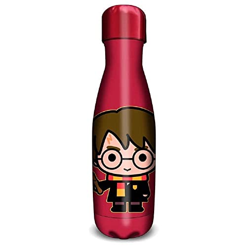 Harry Potter Chibi-Bottiglia Termica 500 Ml, Marrone, 6.8 X 27 Cm