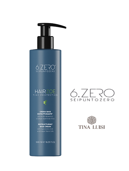 6.ZERO HAIRZOE Crema Base Ristrutturante x Capelli Secchi e Sfibrati 500ml