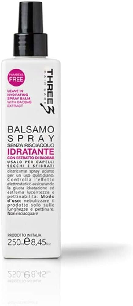 Faipa Three Hair Care Balsamo Spray Idratante Senza Risciacquo Parabens Free 250