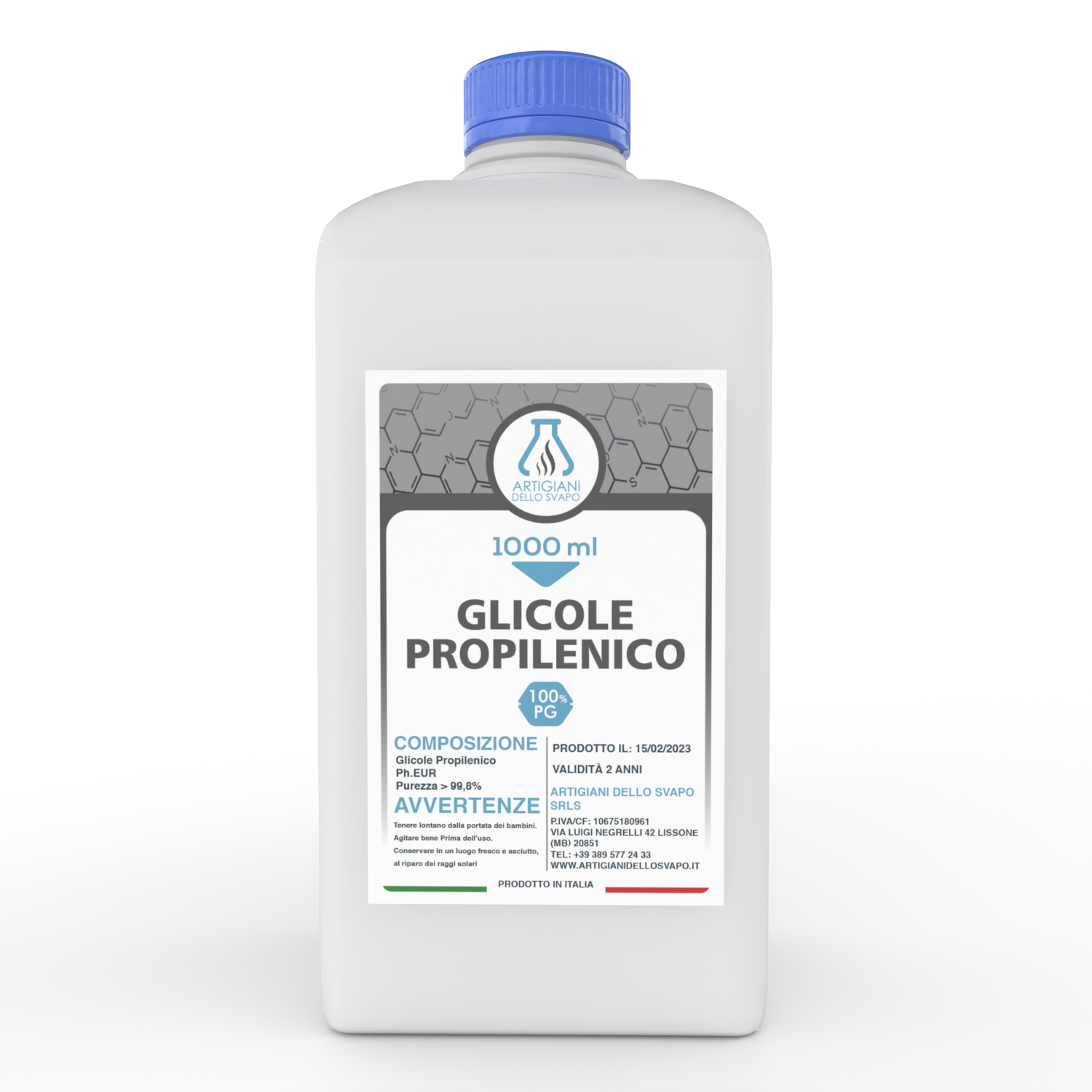 Glicole Propilenico Ph.Eur. | Made in Italy | Grado Farmaceutico | 1000 ml |