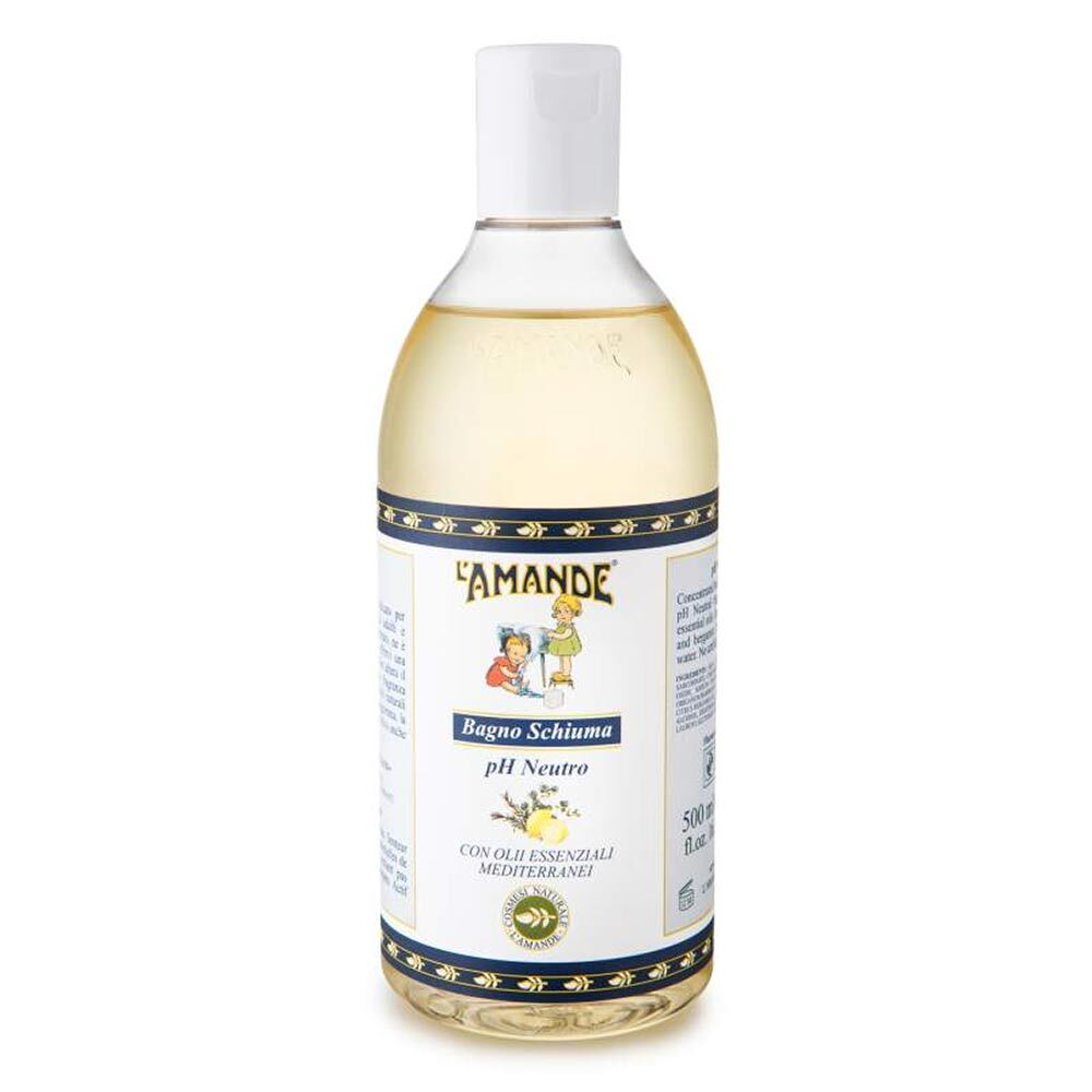 L'amande Bagno Schiuma pH Neutro con Oli Essenziali Mediterranei, 500ml