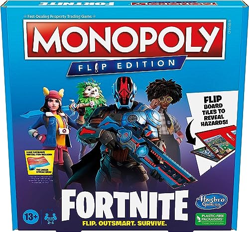 Monopoly Flip Edition: Fortnite - Gioco Da Tavolo, Monopoly Ispirato Al Videogioco Fortnite, Giochi Da Tavolo Per Adulti E Adolescenti