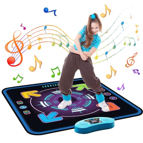 Fuceoruy Tappeto Ballo Bambini, Tappeto Musicale Con 3 Modalità Di Gioco, Volume Regolabile Tappetino Da Ballo Giocattoli Natale Regali Compleanno Per