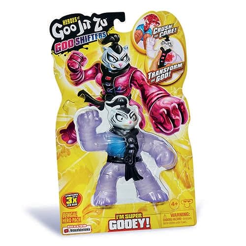 Grandi Giochi - Goo Jit Zu Goo Shifters, Pack Singolo 7 Personaggi Assortiti Con Sfera Da Schiacciare Per Attivare Cambio Colore - Gjt34000