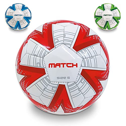 Mondo Toys - Pallone Da Calcio Cucito Match - Size 5 - 300 G - Colore Blu/Rosso/Verde - 13952
