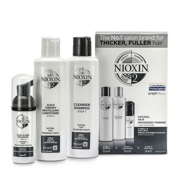 Nioxin kit sistema 2 Shampoo Conditioner Lozione TRATTAMENTO ANTICADUTA