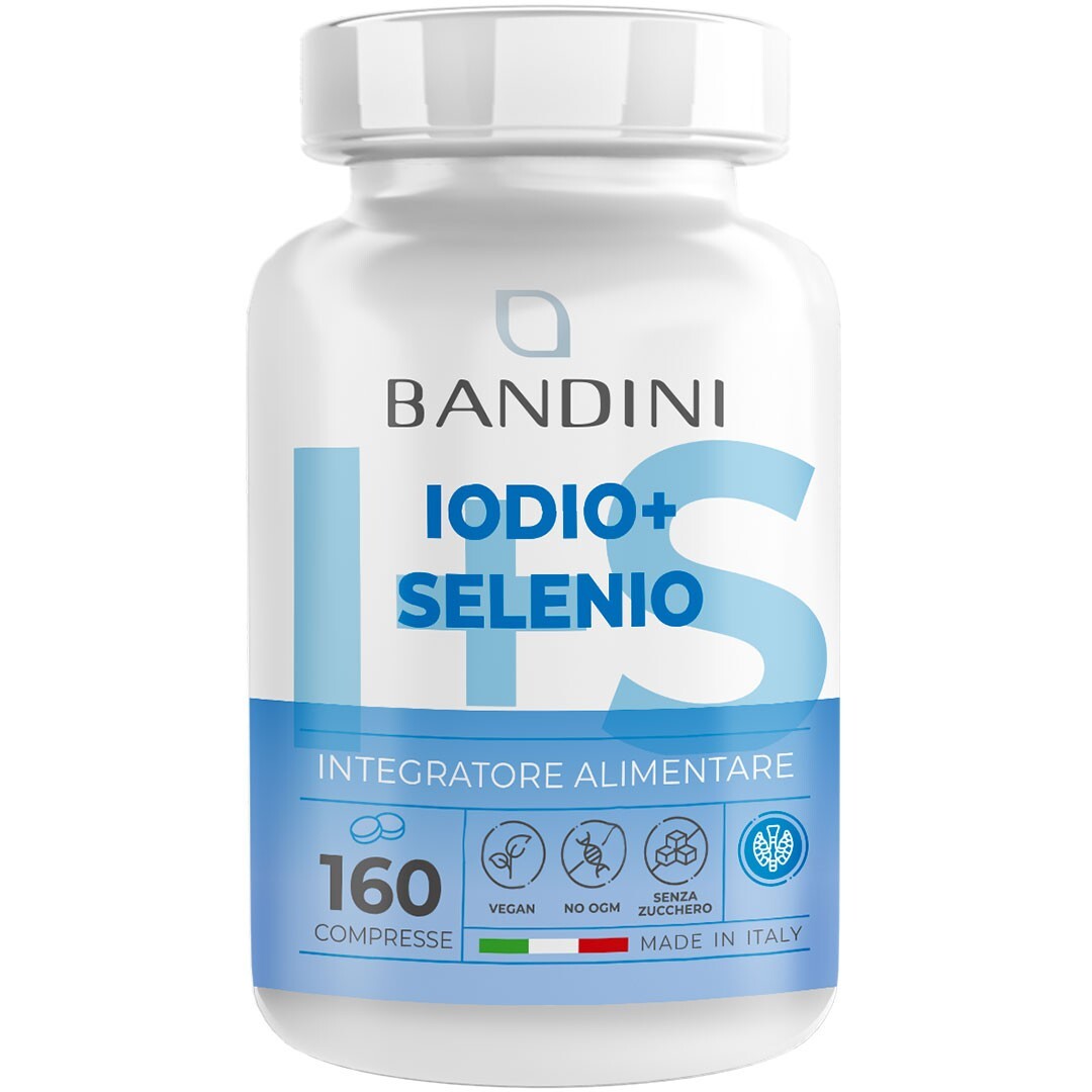 Bandini® IODIO 225 mcg + SELENIO 100 mcg - 160 Compresse - Vegan - No OGM