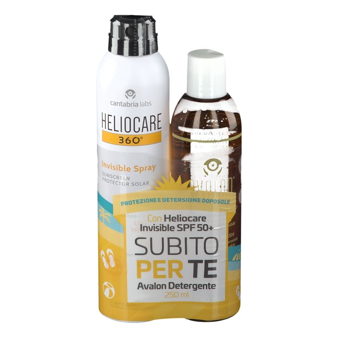 Invisible Spray Spf50 Heliocare + Detergente Avalon