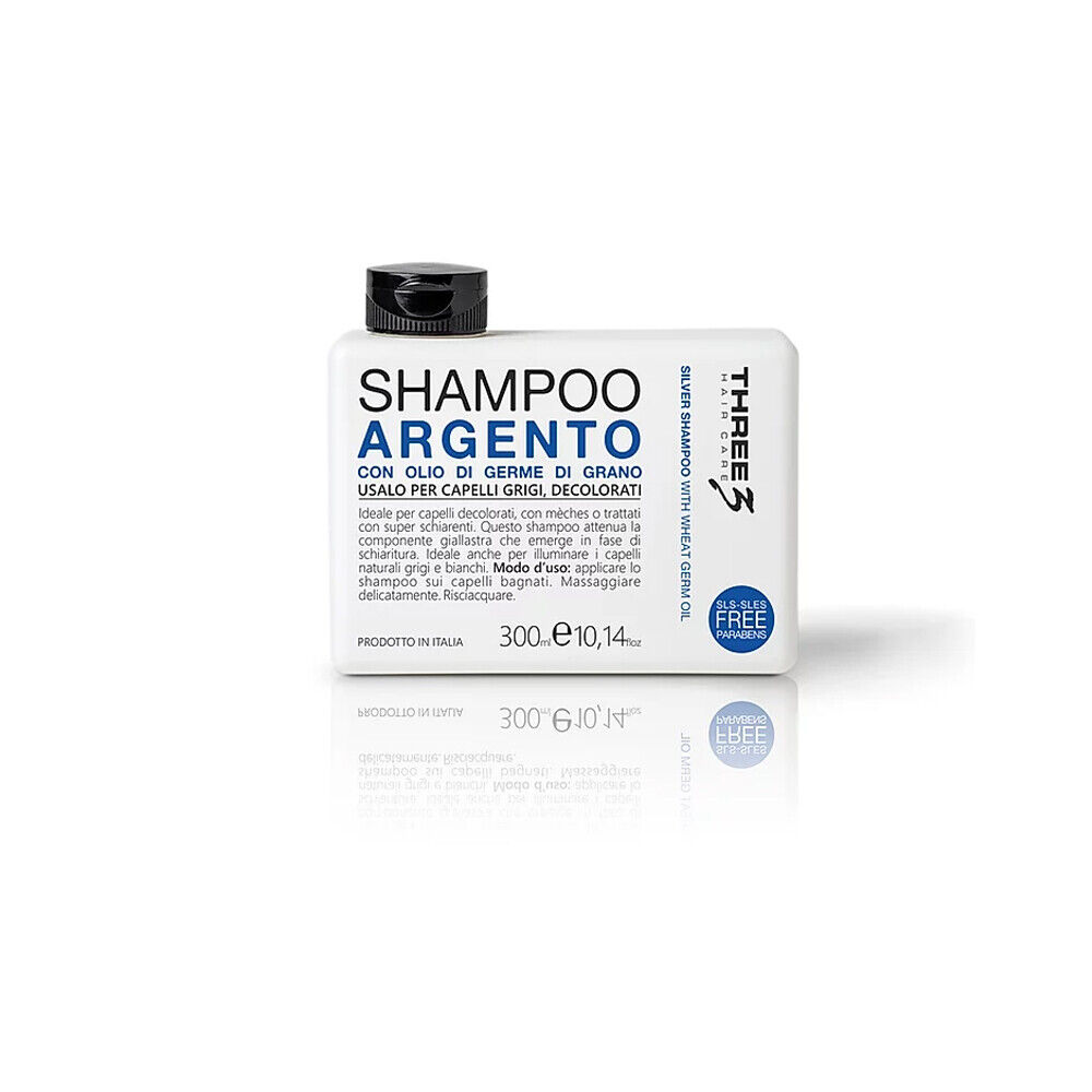 Shampoo Argento Antigiallo Per Capelli Grigi Decolorati Faipa Three 300ml