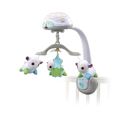 Vtech Giostrina Dolci Pecorelle, Luce Notturna Bambini, Giostrina Musicale Con Più Di 55 Melodie E Canzoni, Proiettore Luminoso E Girevole Con Telecom