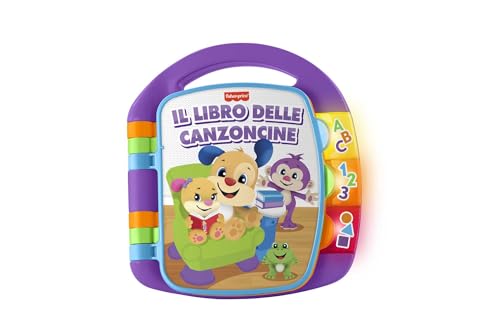 Fisher-Price- Il Libro Delle Canzoncine Ridi E Impara, Libricino Con Filastrocche Che Incoraggiano Il Bambino A Girare Le Pagine E Cantare, Giocattolo