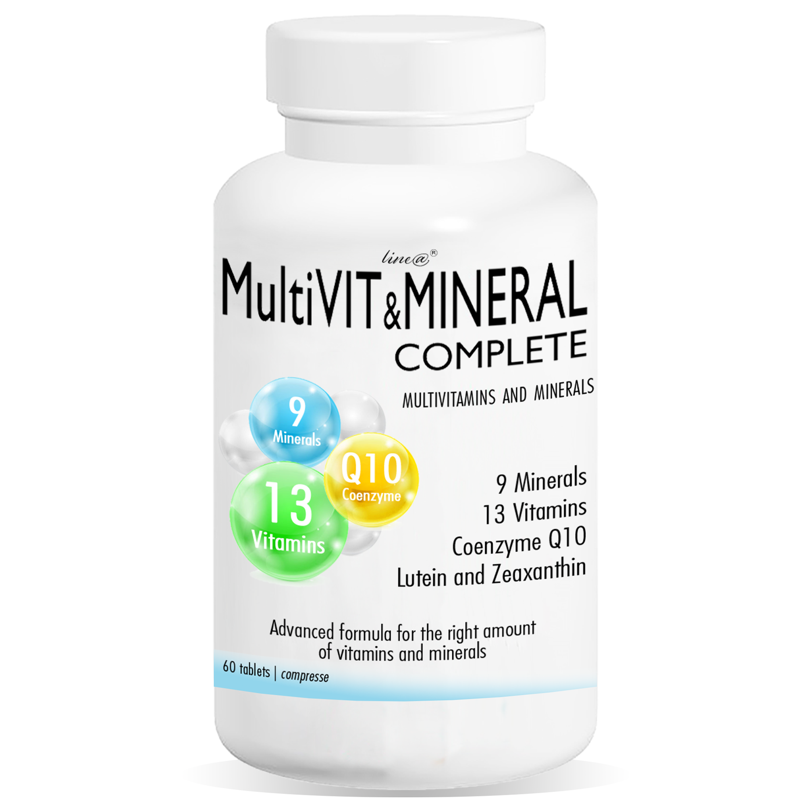 MULTIVITAMINICO MultiVIT&MINERAL Line@ 60CPR vitamine e minerali ALTO DOSAGGIO!