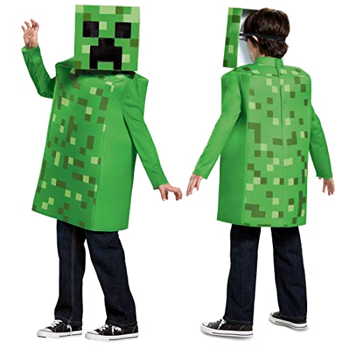 Disguise Minecraft Disk65642K - Costume Classico Mojang Creeper, Ragazzo, Verde, M, M