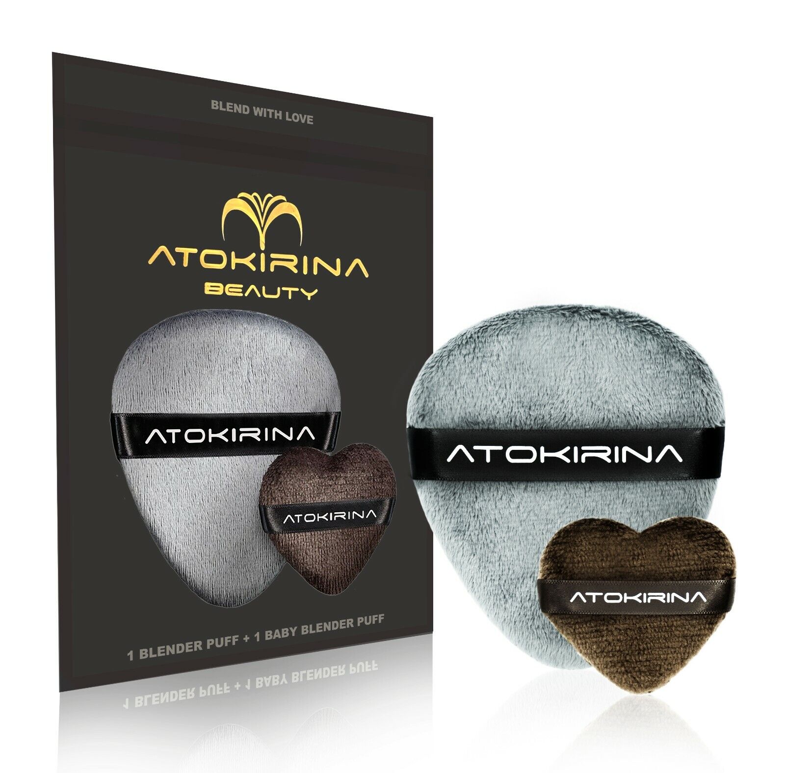 ATOKIRINA Blender Puff + Baby Blender New 2.0 Applicatori Make-up ORIGINALI