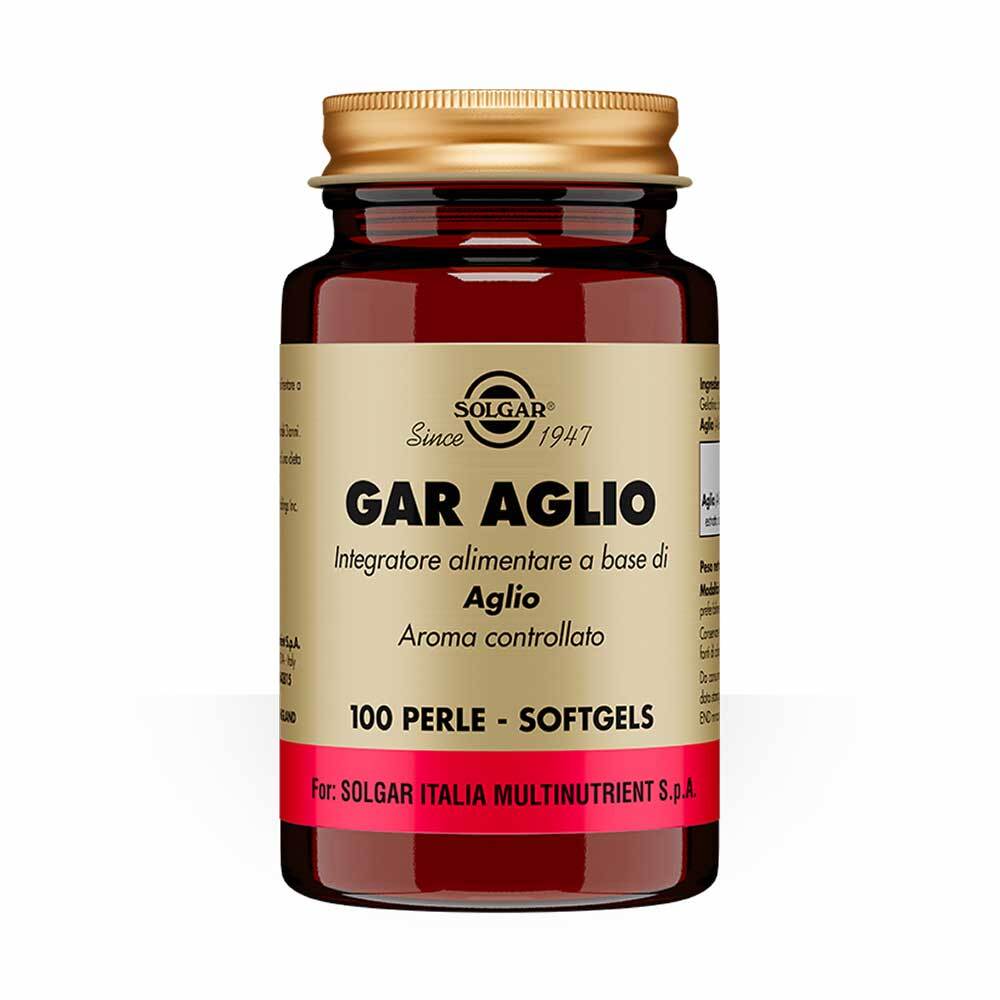 Solgar Gar Aglio Integratore Antiossidante Apparato Cardiovascolare, 100 Perle